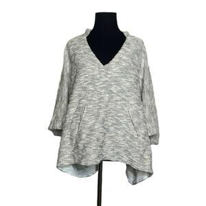 Vitamin A gray Italian Terry hooded poncho size medium